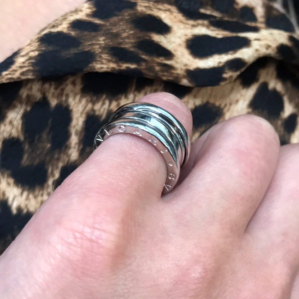 Bvlgari B.Zero 1 18K White Gold Ring Size 4.75 - Picture 4 of 7